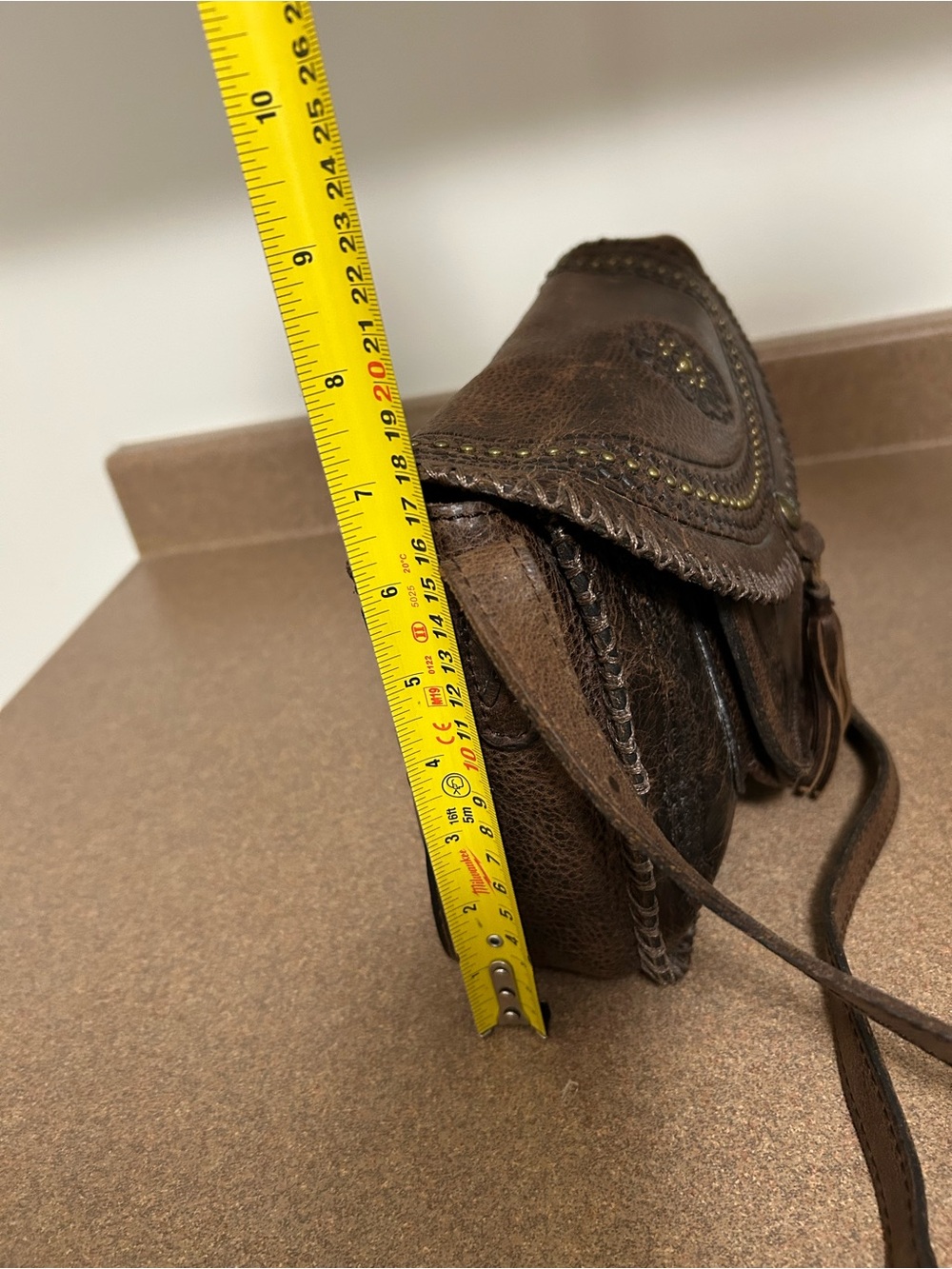 Patricia Nash Beaumont Leather Crossbody Bag with Tassel - Picture 13 of 15